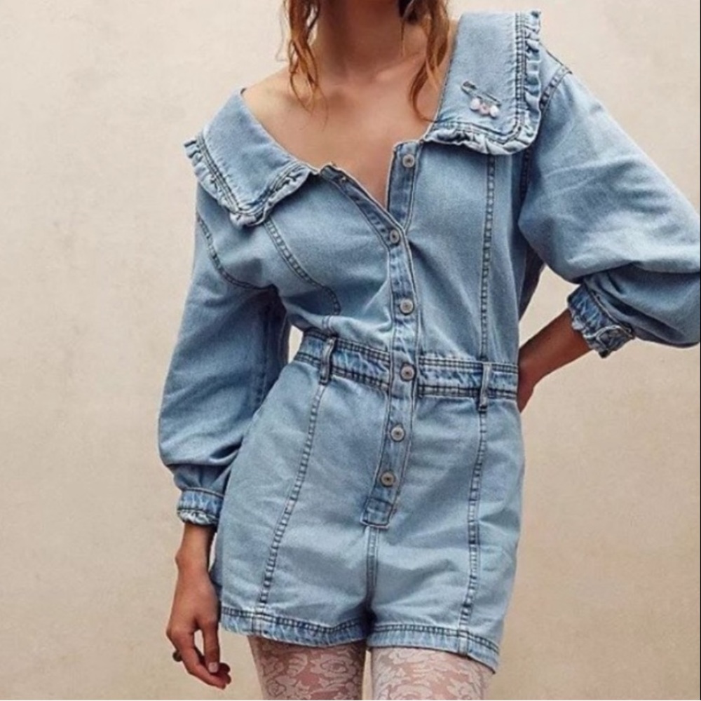 Denim Romper